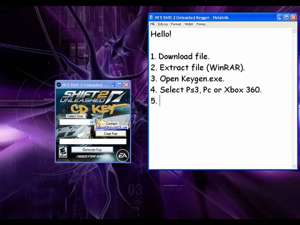 shift 2 unleashed serial number pc